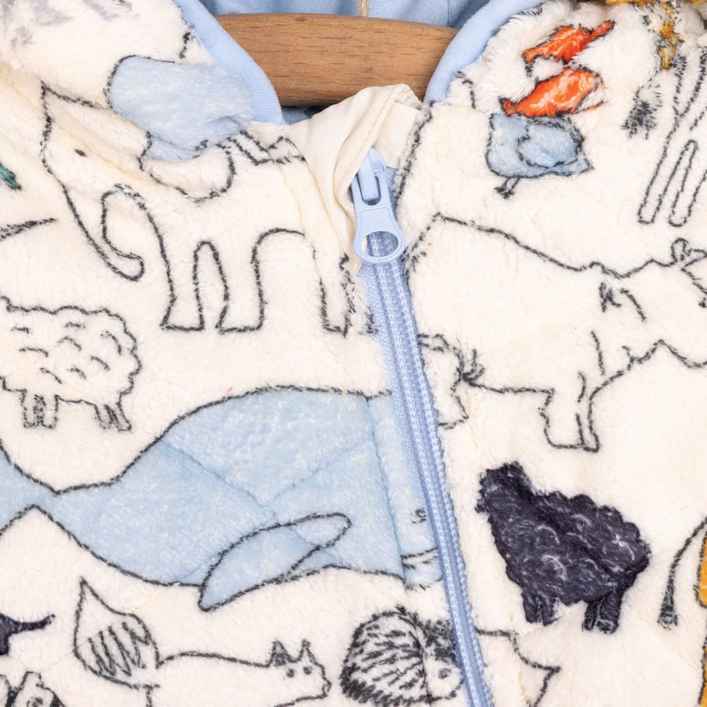 MidiMod Newborn Baby Boy Hooded-Footed Jumpsuit