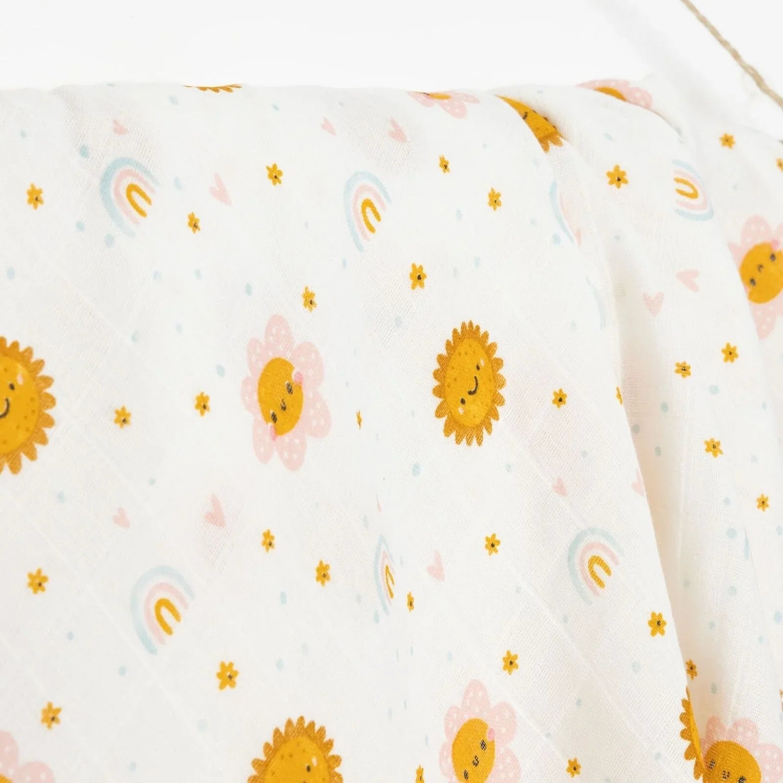 Little Dreams Girl Muslin Blanket - Yellow