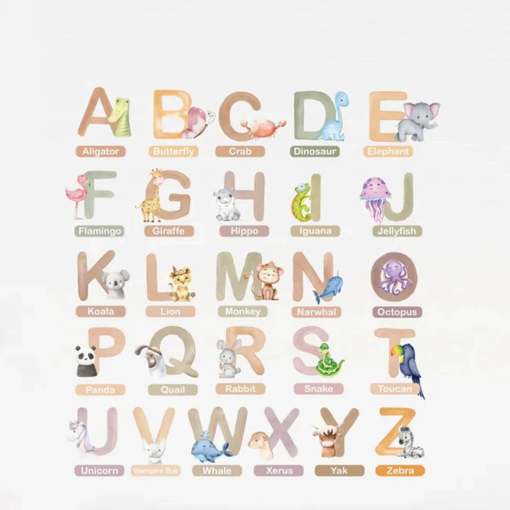 Live Vida Alphabet Wall Stickers with Animal Figures 26 pcs