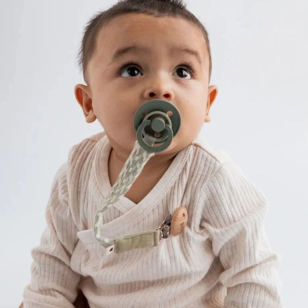 BIBS Soother Clip Braided - Petrol & Baby Blue