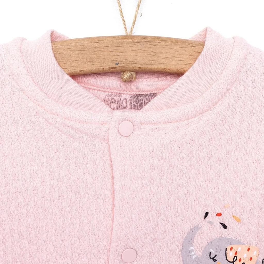 HelloBaby Baby Girl Quilted Cardigan - Light Pink