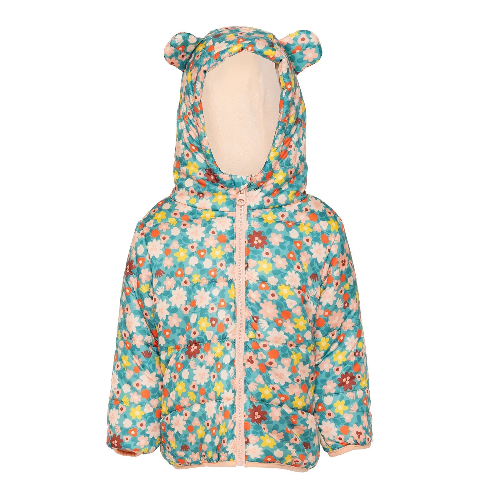 HelloBaby Basic Flower Printed Eared Coa - Printed