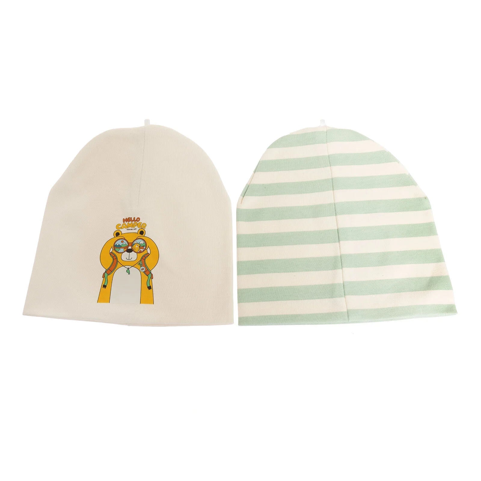 Little Plane Hello Camper Baby Boy 2 Pcs Beanies - Green