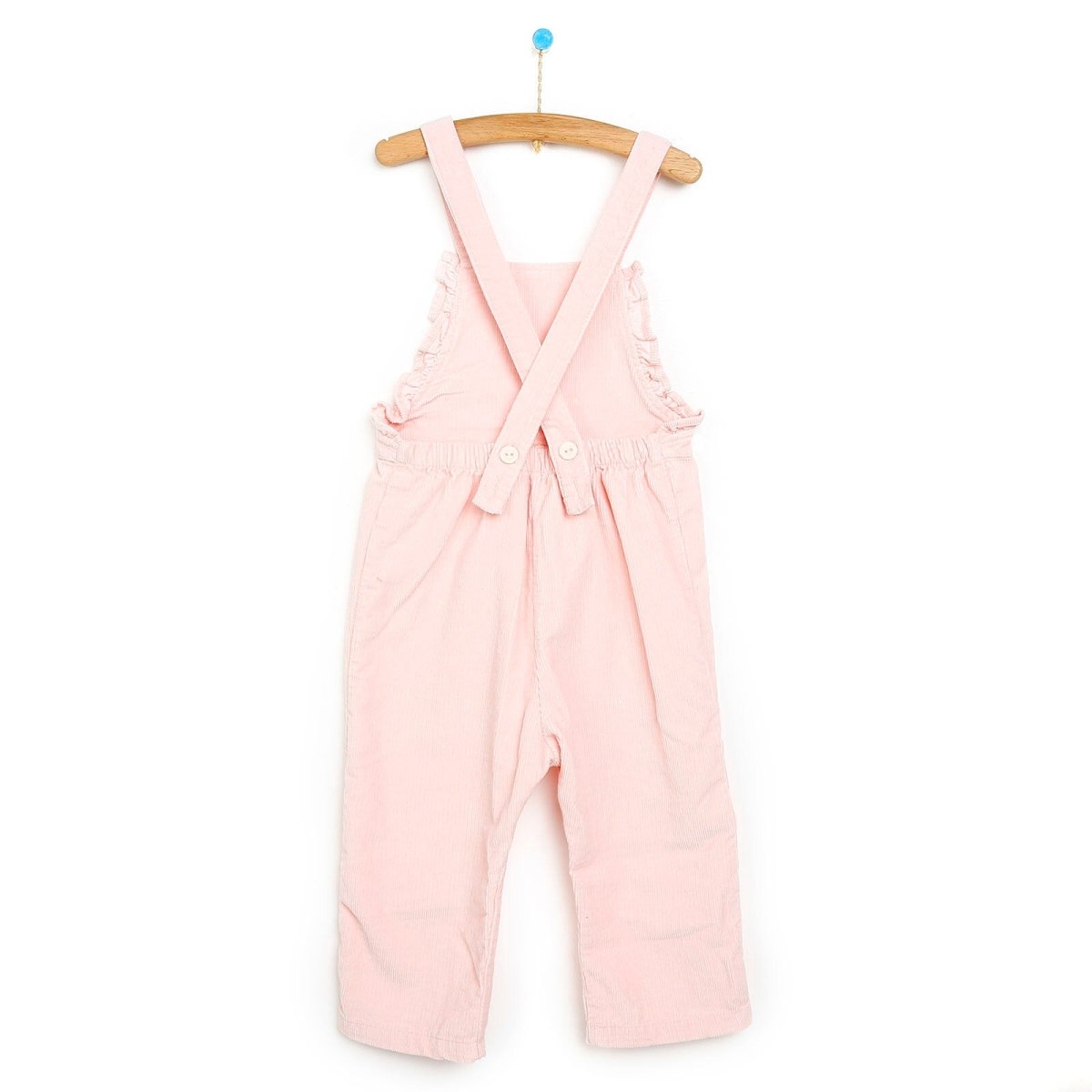 HelloBaby Basic Baby Girl Velvet Overall - Pink