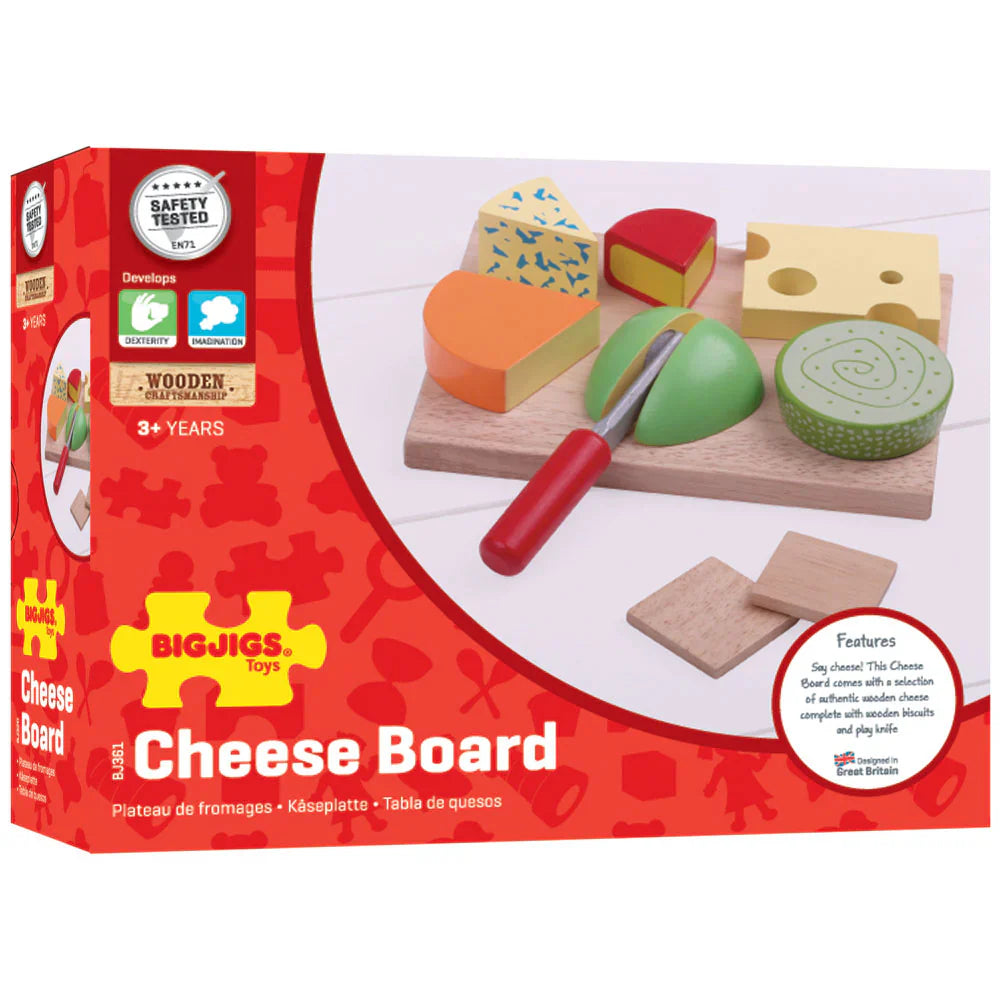 Set Chwarae Bwrdd Caws Pren 🧀