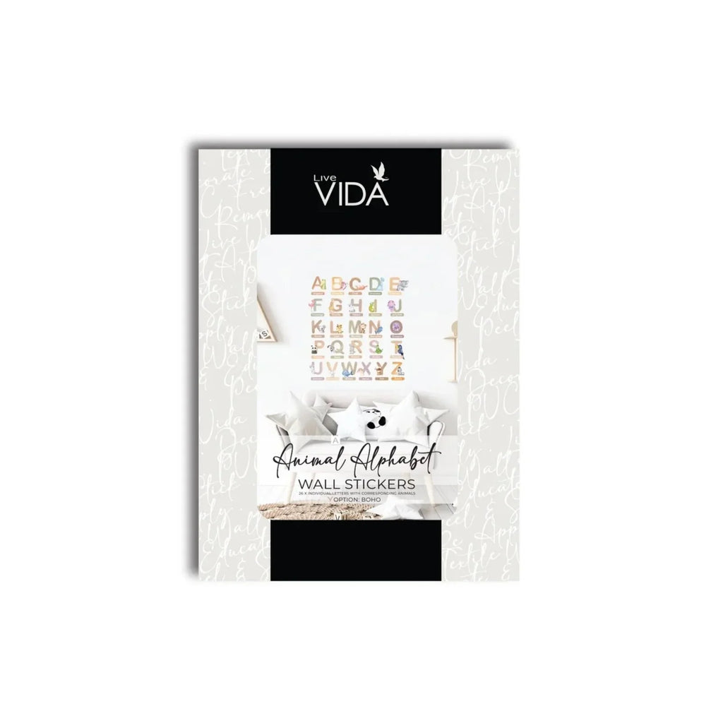 Live Vida Alphabet Wall Stickers with Animal Figures 26 pcs