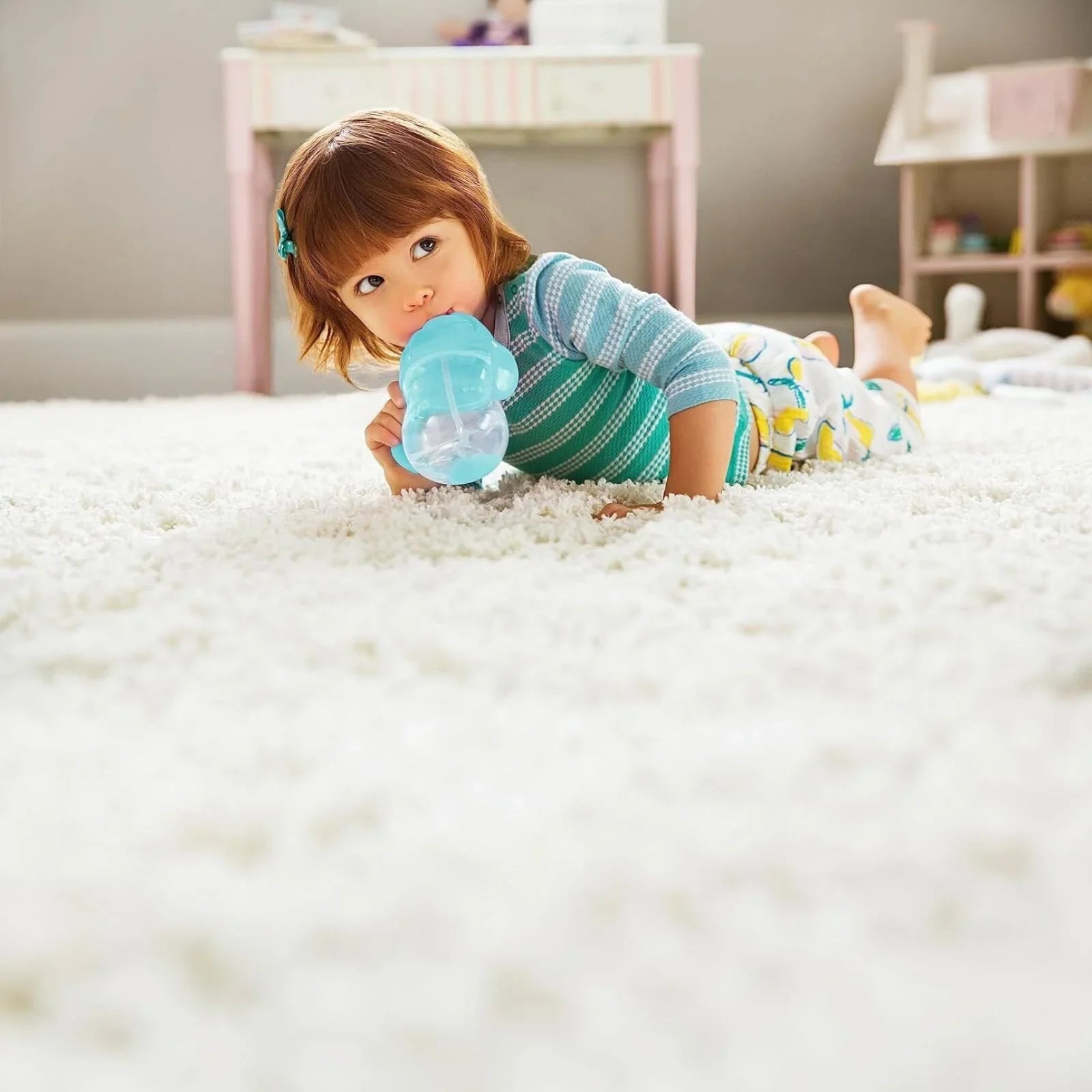 Munchkin Click Lock Tip & Sip Weighted Straw Cup 207ml - Blue