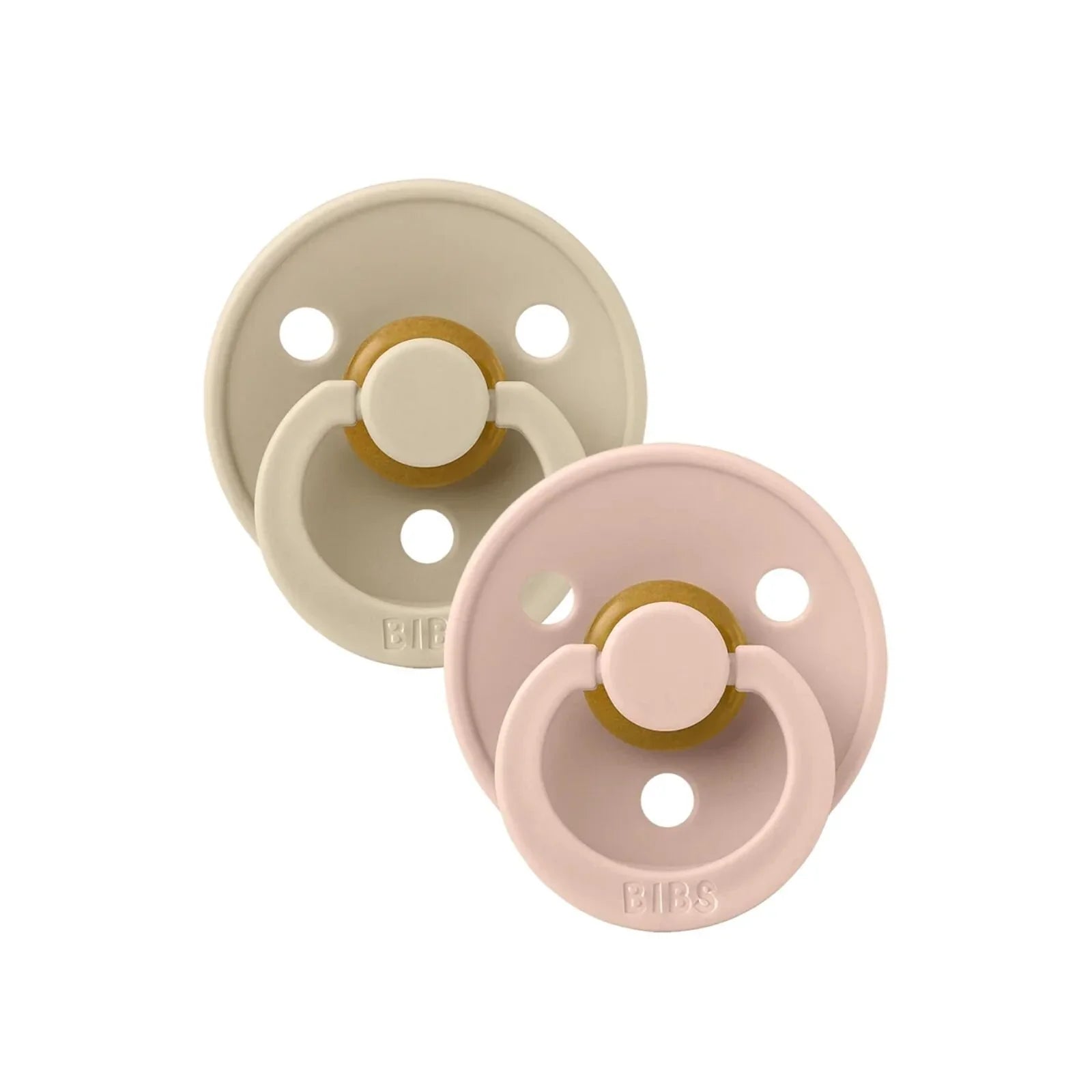 BIBS Colour Latex Soothers 6+ months Pack of 2 - Vanilla & Blush