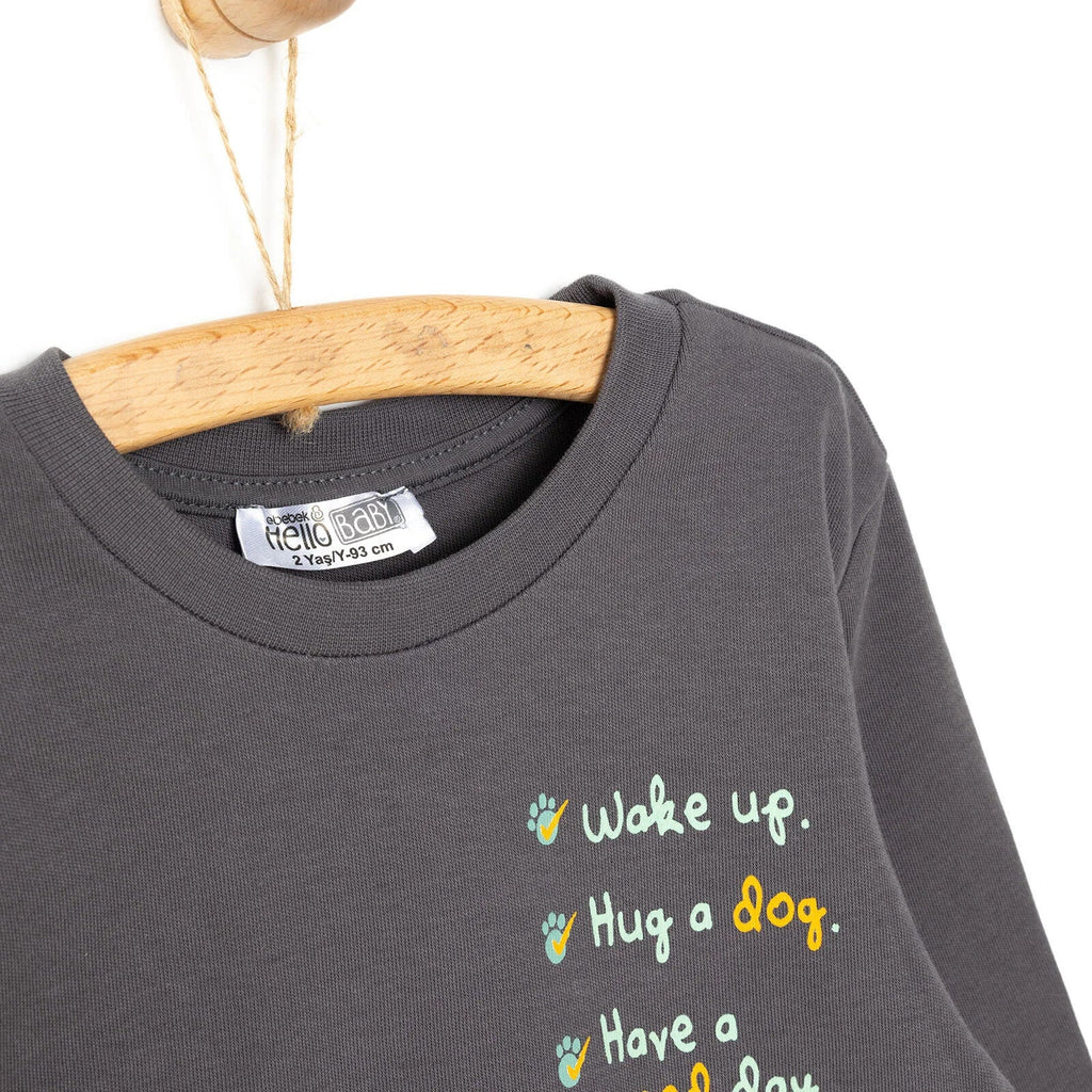 HelloBaby Basic Boy Text Printed Jogging - Anthracite