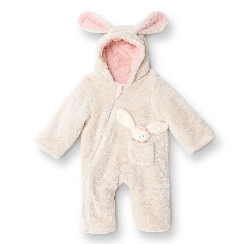 Midimod Newborn Welsoft Footless Jumpsuit - Ecru
