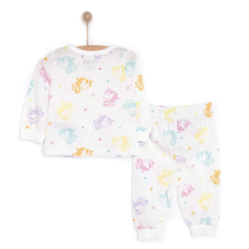 HelloBaby Baby Girl Long Sleeve Pyjamas Set - Ecru