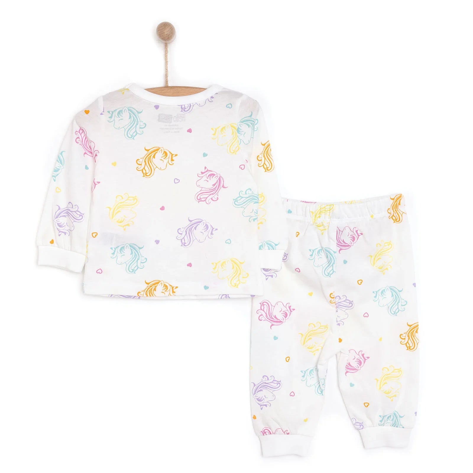 HelloBaby Baby Girl Long Sleeve Pyjamas Set - Ecru