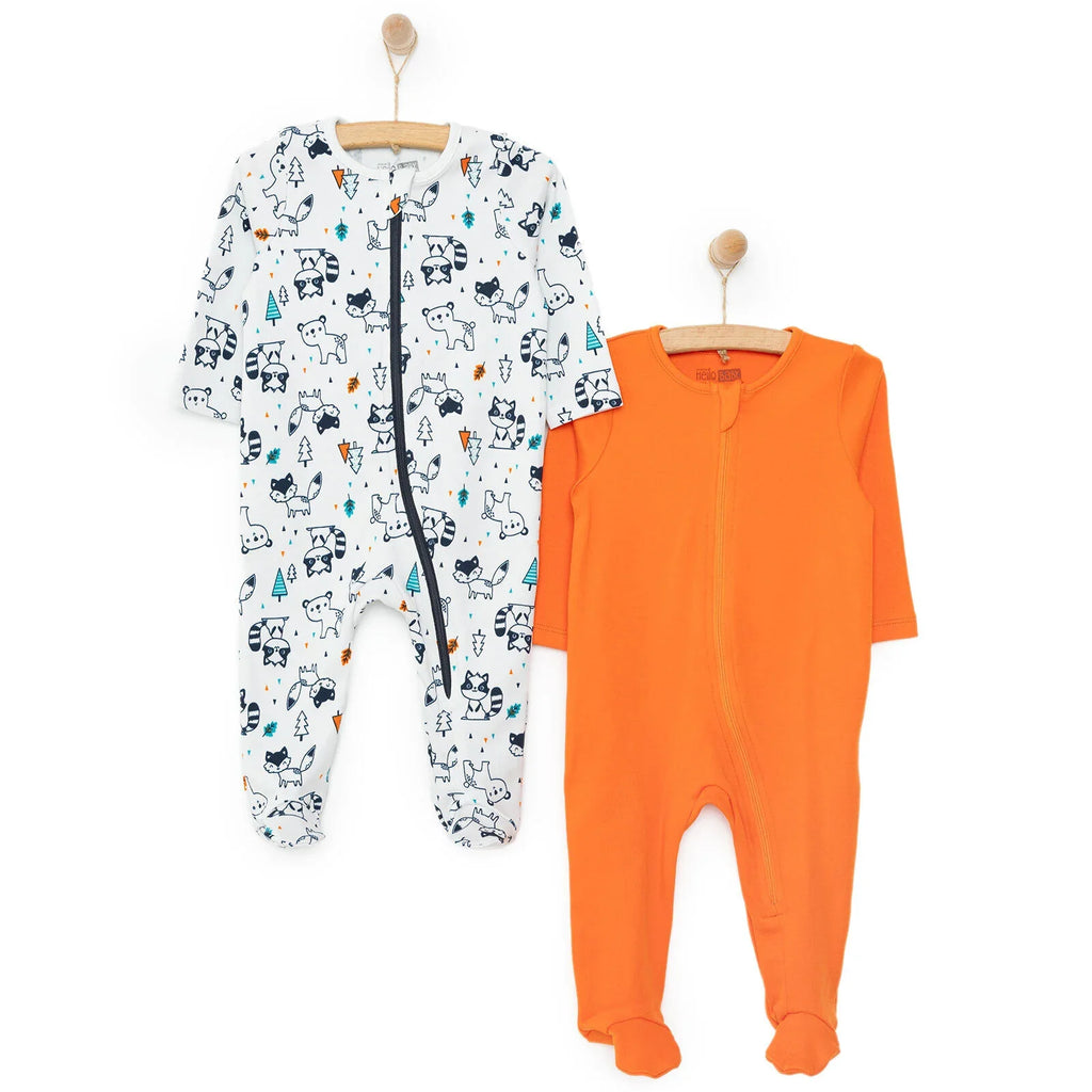 HelloBaby  Baby Boy Footed Newborn Jumpsuit - Light Grey