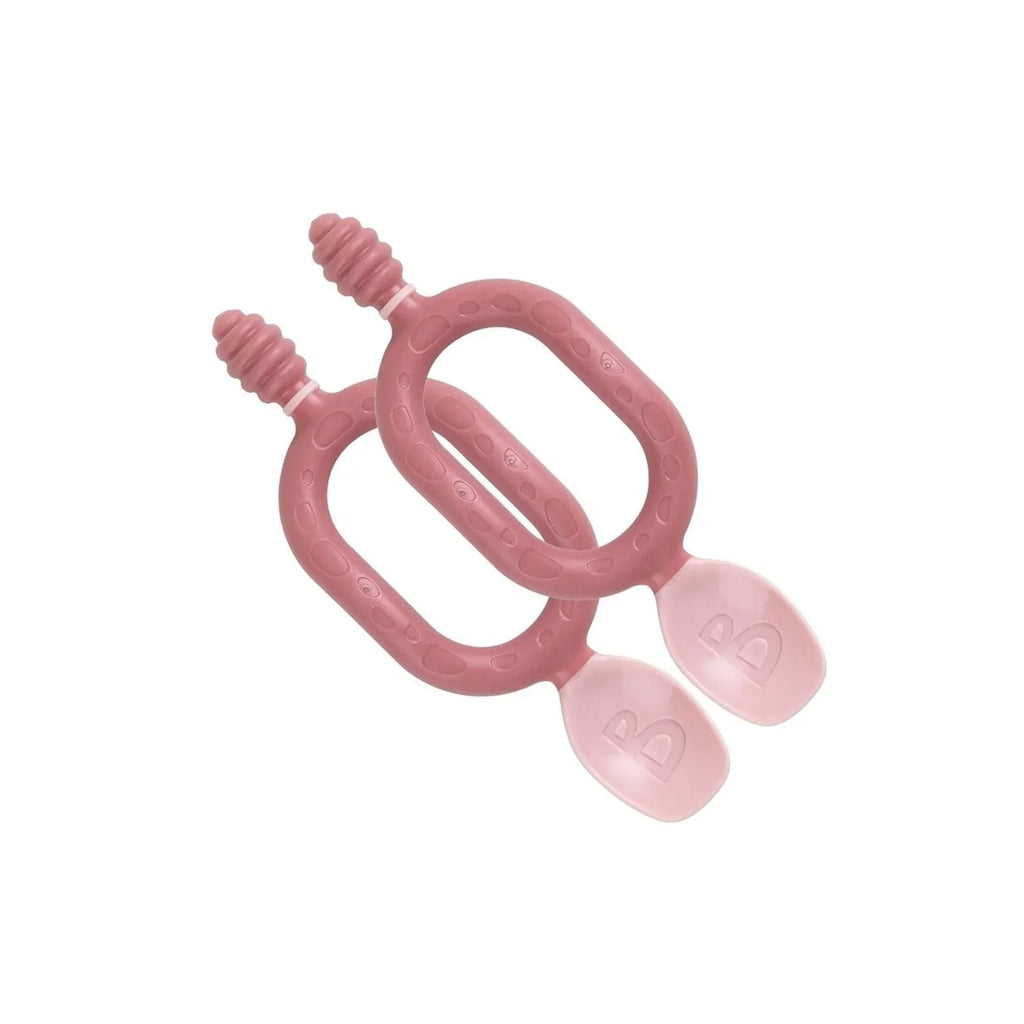 Bibado Dippit Baby Weaning Spoons 6+ months Pack of 2 - Blush