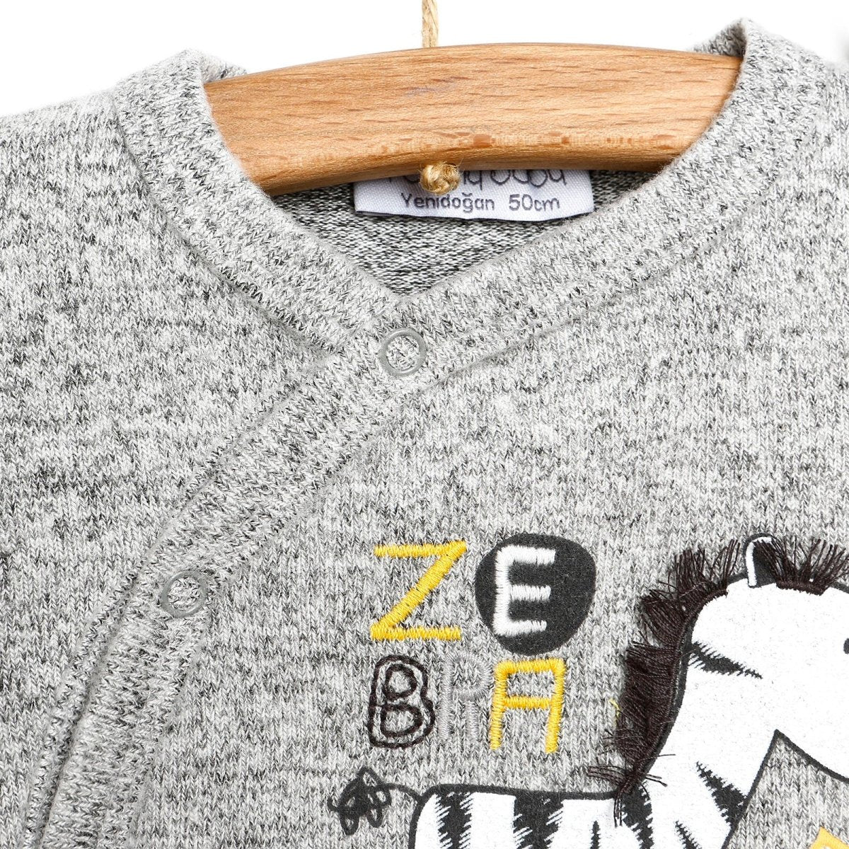 For My Baby Newborn Wild Footed Jumpsuit - Grey Melange