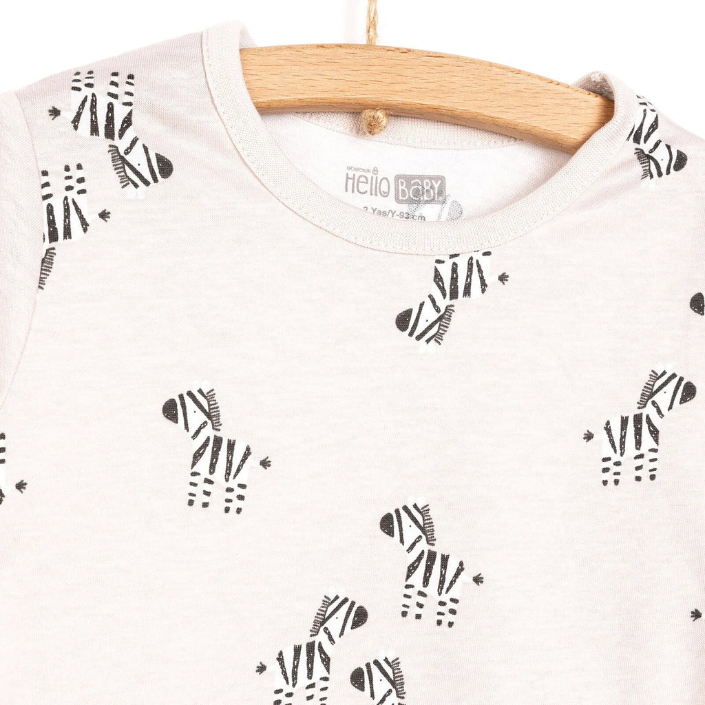 HelloBaby  Baby Boy Long Sleeve Pyjamas Set - Beige