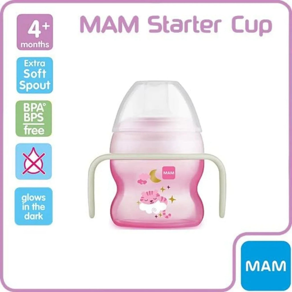 MAM Starter Cup & Glow with Handles 150 ml - Pink