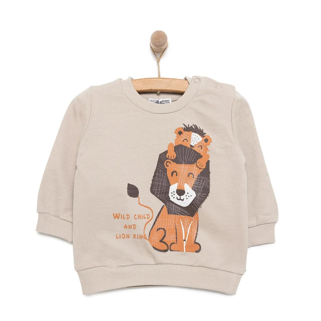 HelloBaby Basic Lion Sweatshirt - Mink