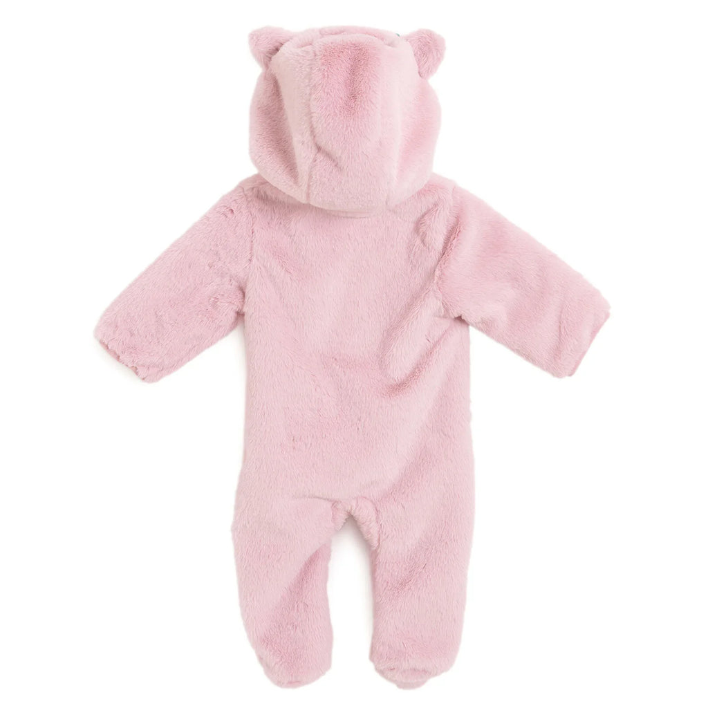 HelloBaby Newborn Girl Plush Footed Jumpsuit - Pink