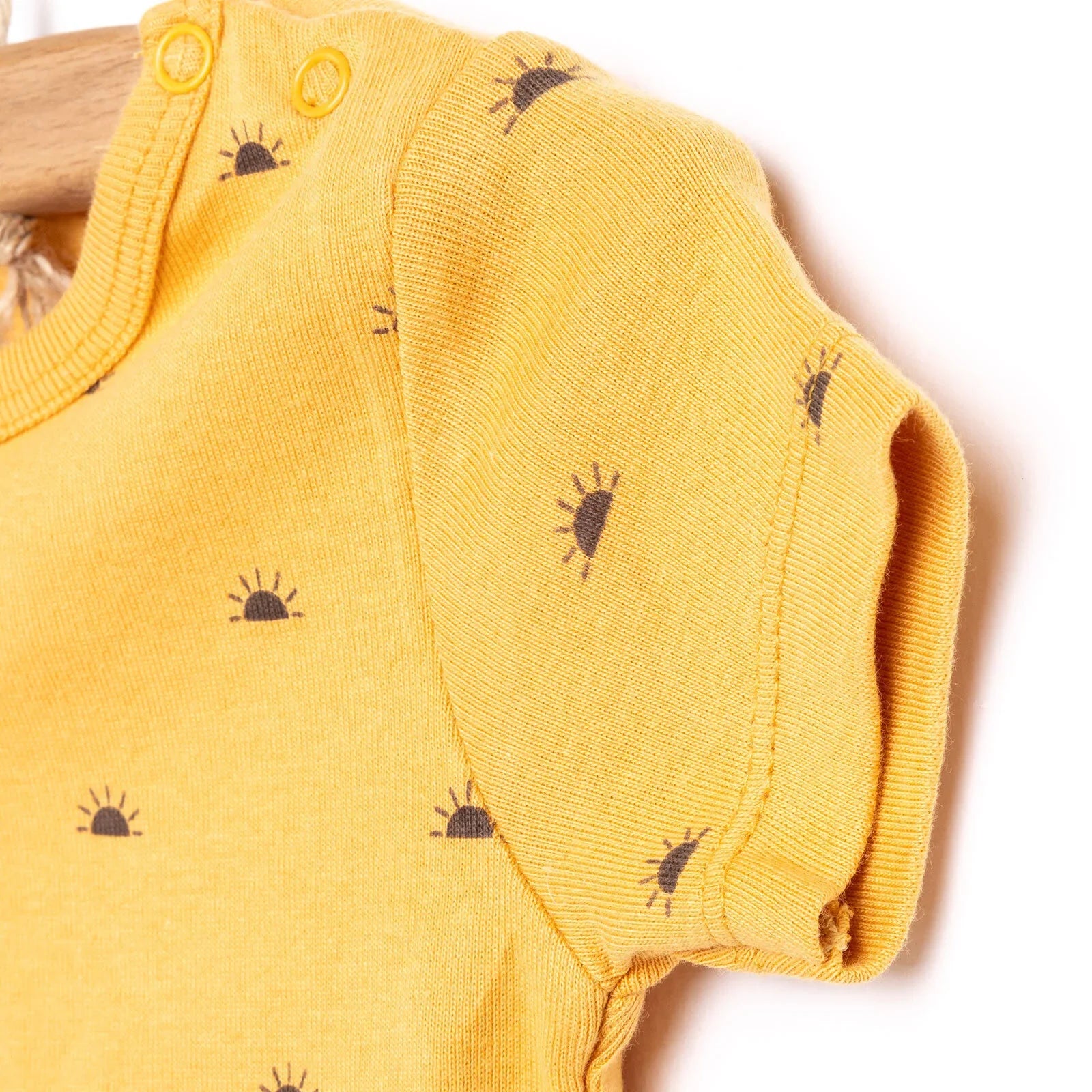 HelloBaby Baby Girl Short Sleeve  Body - Mustard