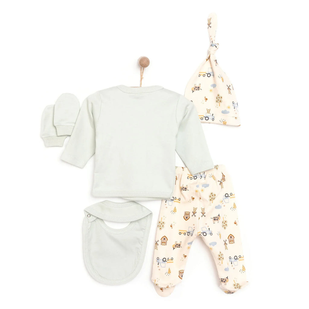 HelloBaby Boy 5 Piece Newborn Gift Set - Green