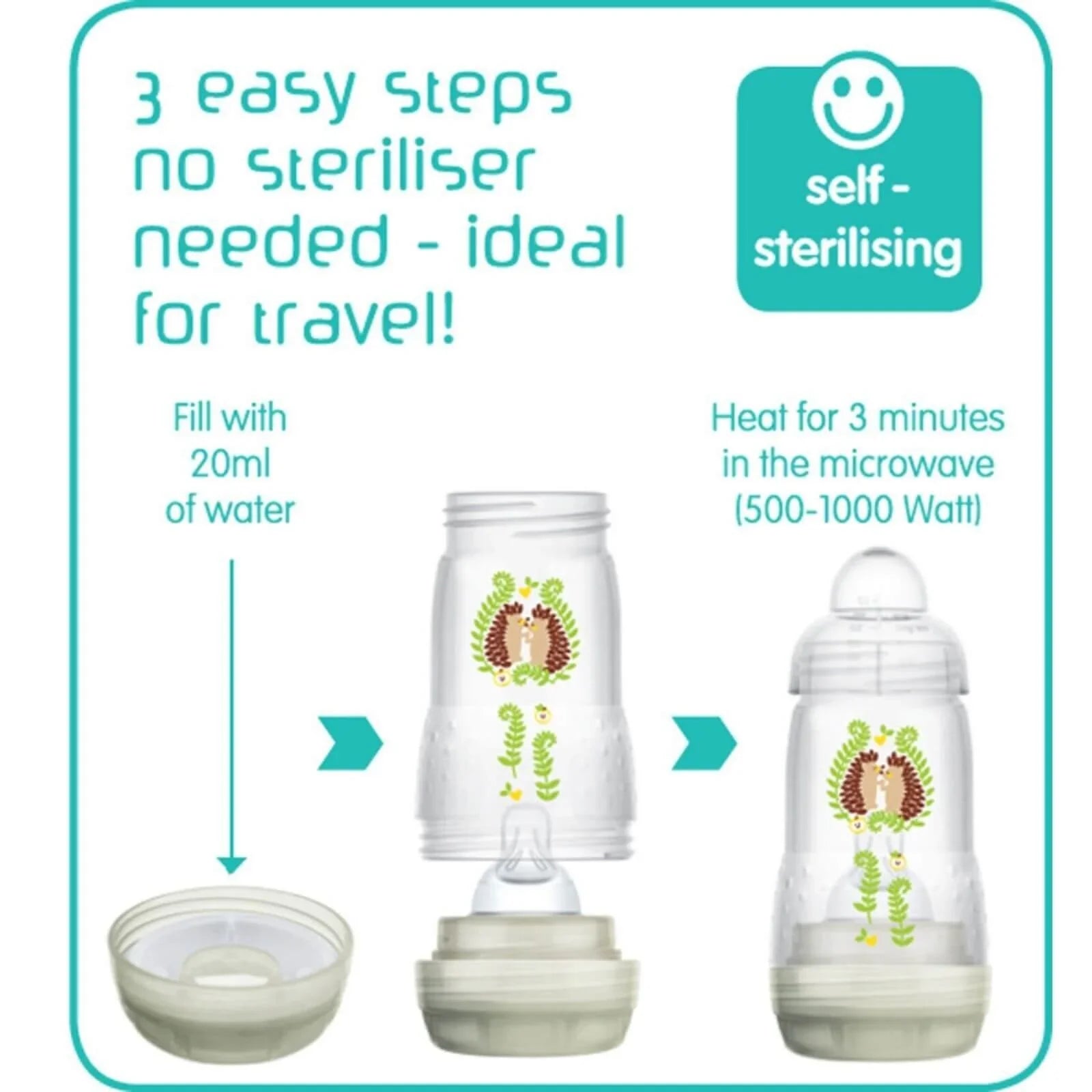 MAM Easy Start Anti-Colic Bottle 160ml Pack of 3 - Blue