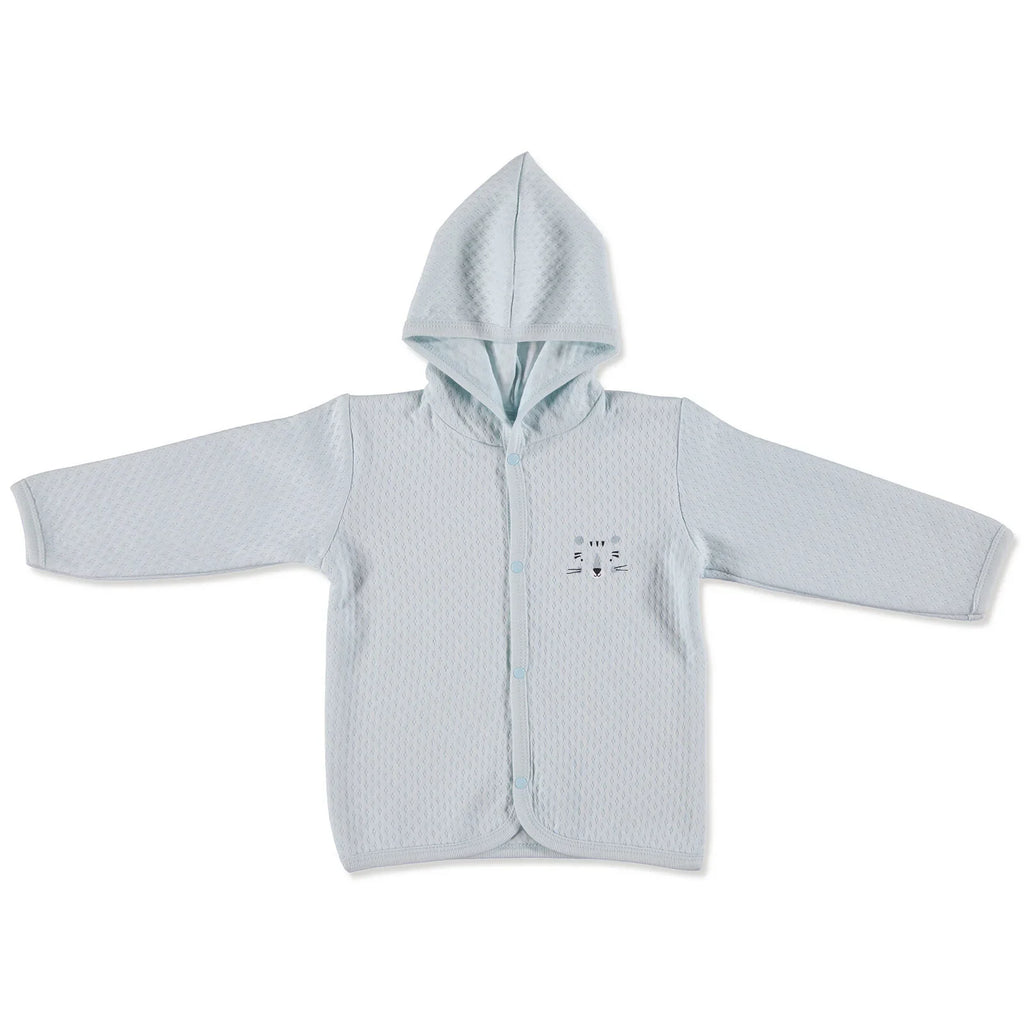 HelloBaby Basic Baby Boy Quilted Hooded - Light Blue