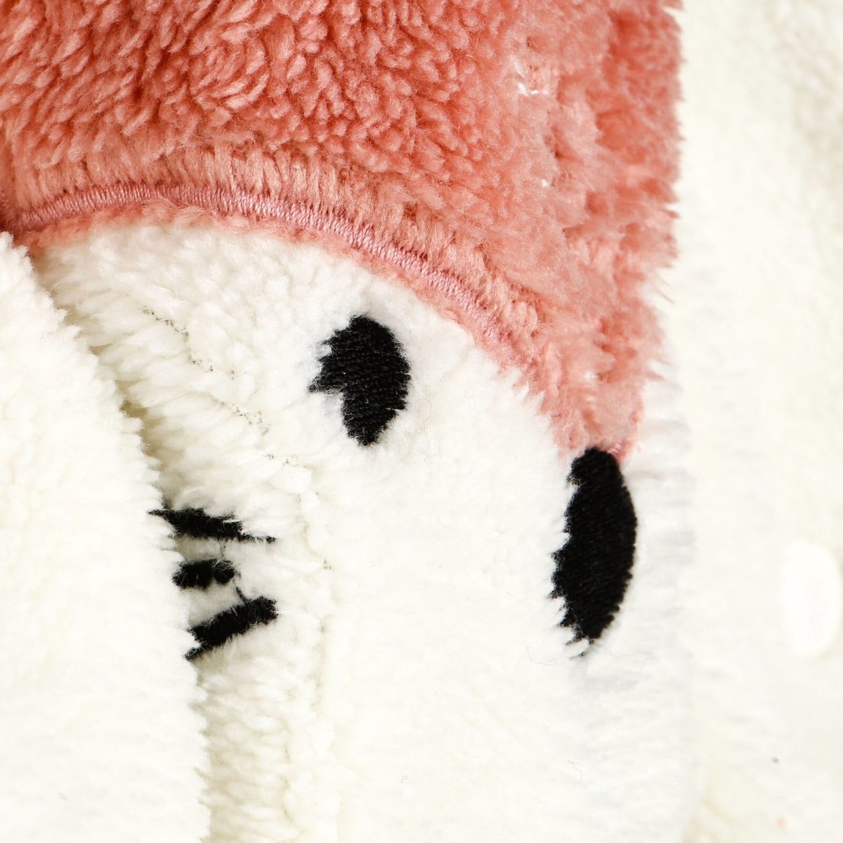 Midimod Newborn Fox Welsoft Footed Jumpsuit - Powder