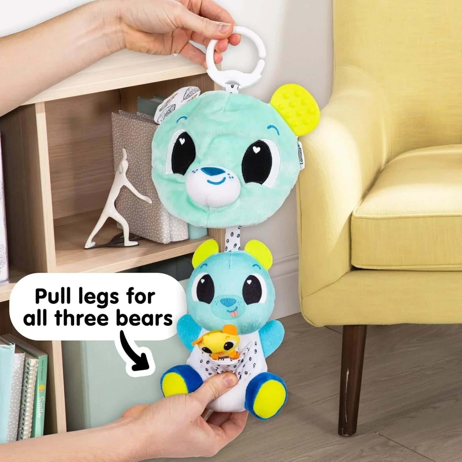 Lamaze 3-in-1 Surprise Clip & Go Bear Toy