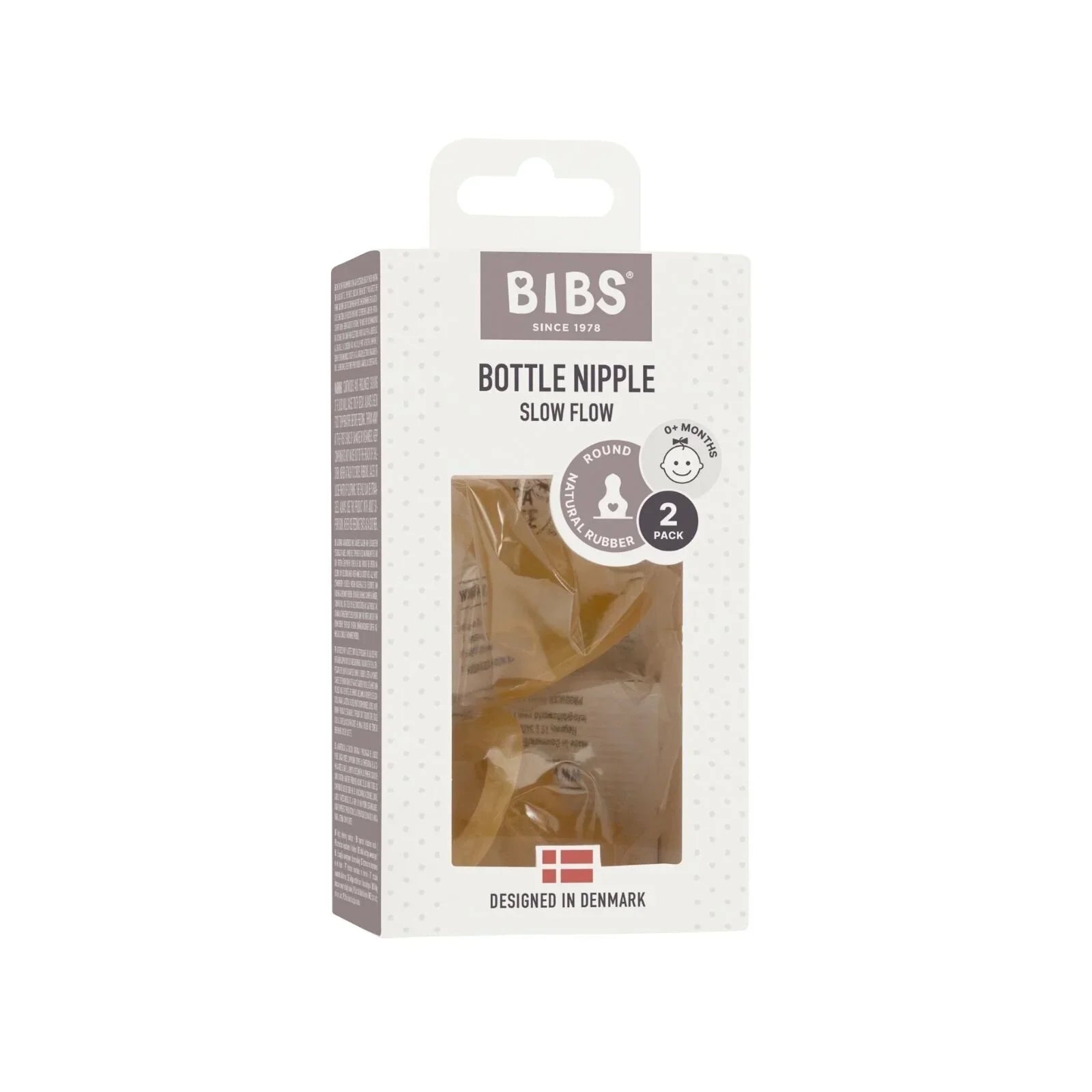 BIBS Latex Slow Flow Bottle Teats 0+ months Pack of 2