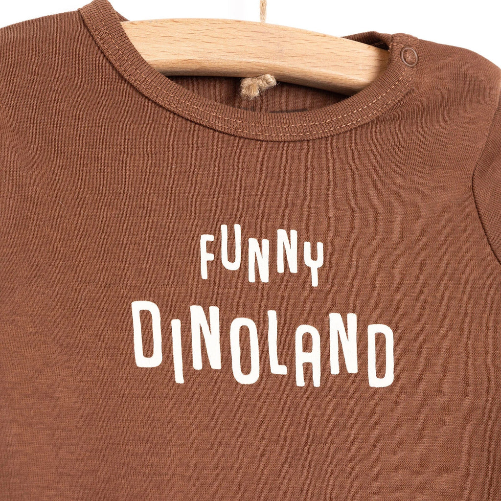 HelloBaby Boy 2-Pack Long Sleeve Bodysuit - Beige