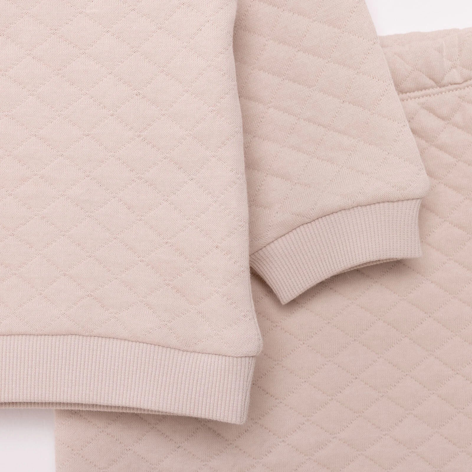 HelloBaby Newborn Quilted Sweatshirt-Footed Bottom - Grey