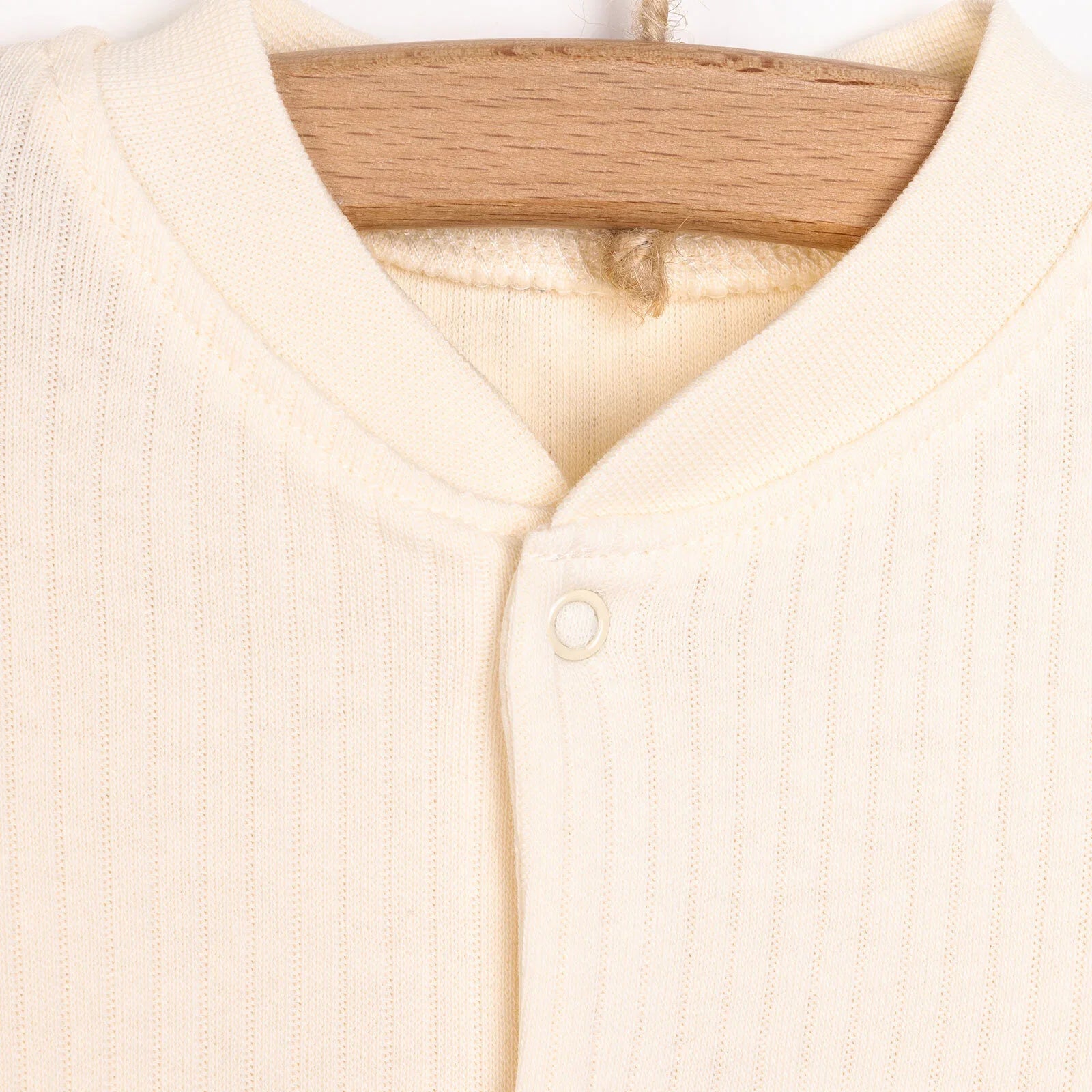 Bebetto Newborn Organic Little Lamp Footed Jumpsuit - Ecru