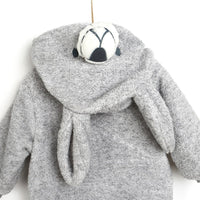 Midimod Newborn Welsoft Kangaroo Footed Jumpsuit - Grey