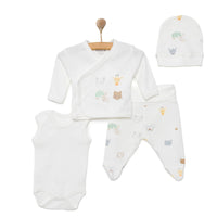 Tiffany Newborn Boy Premature Baby Set - Ecru