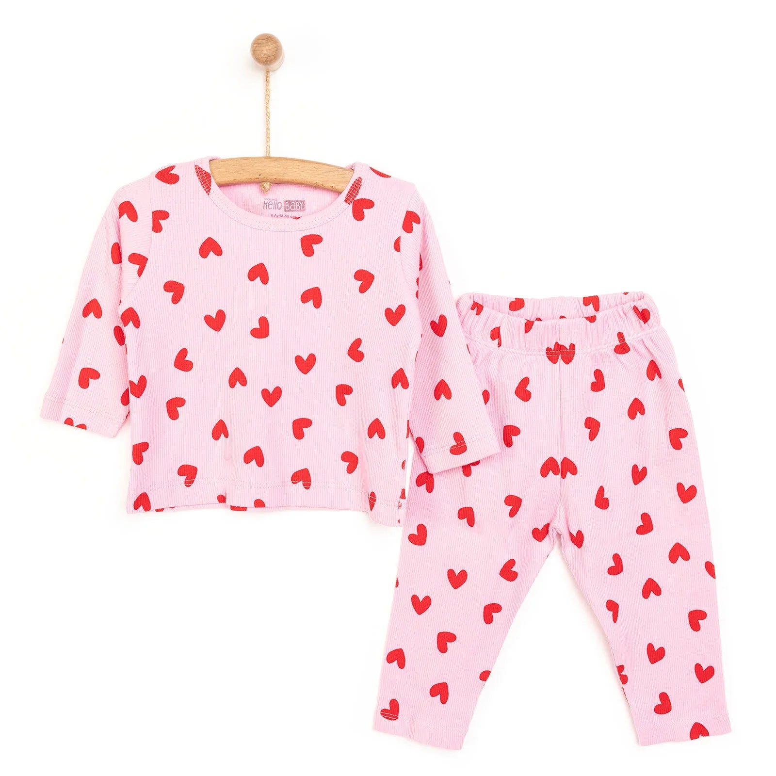 HelloBaaby Baby Girl Long sleeve Pyjamas Set - Pink