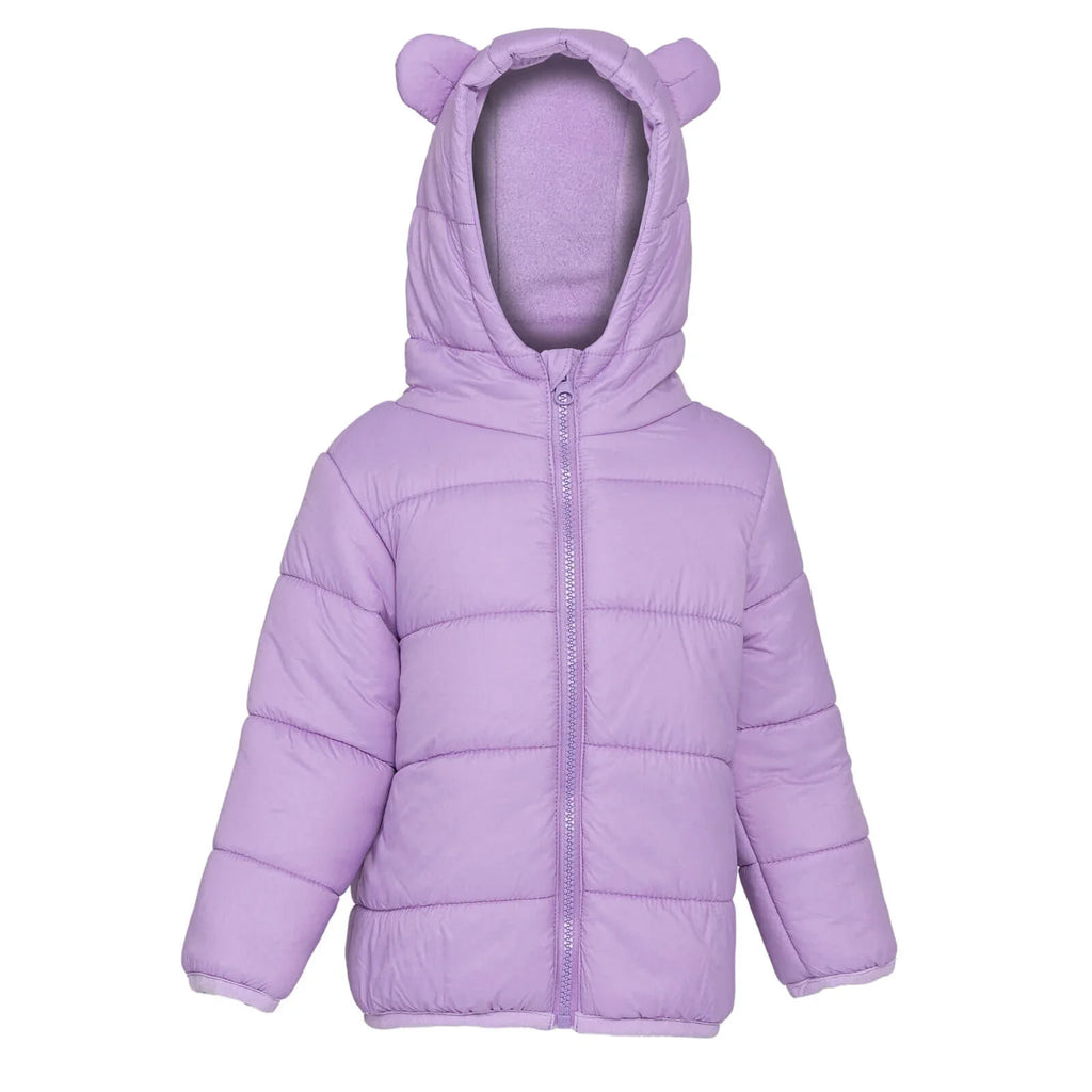 HelloBaby Basic Eared Hoodie Coat - Lilac