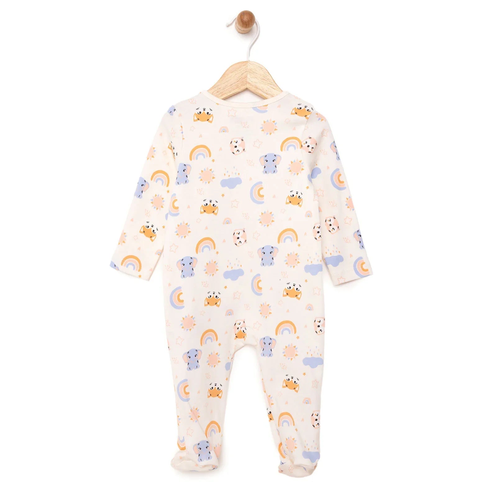HelloBaby Newborn Girl Footed Jumpsuit - Beige
