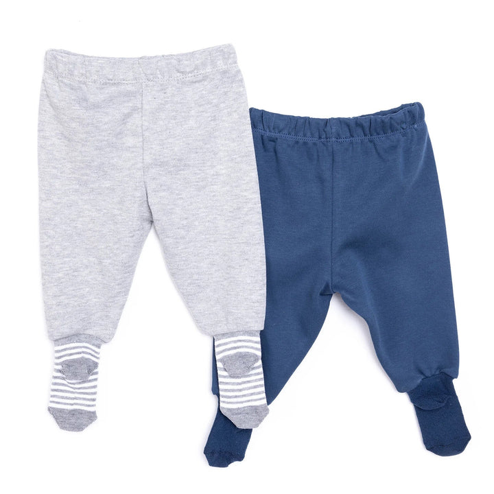HelloBaby Unisex Footed Bottom 2 pcs - Navy Blue