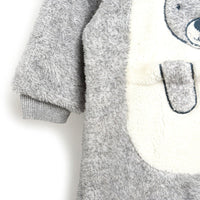 Midimod Newborn Welsoft Kangaroo Footed Jumpsuit - Grey