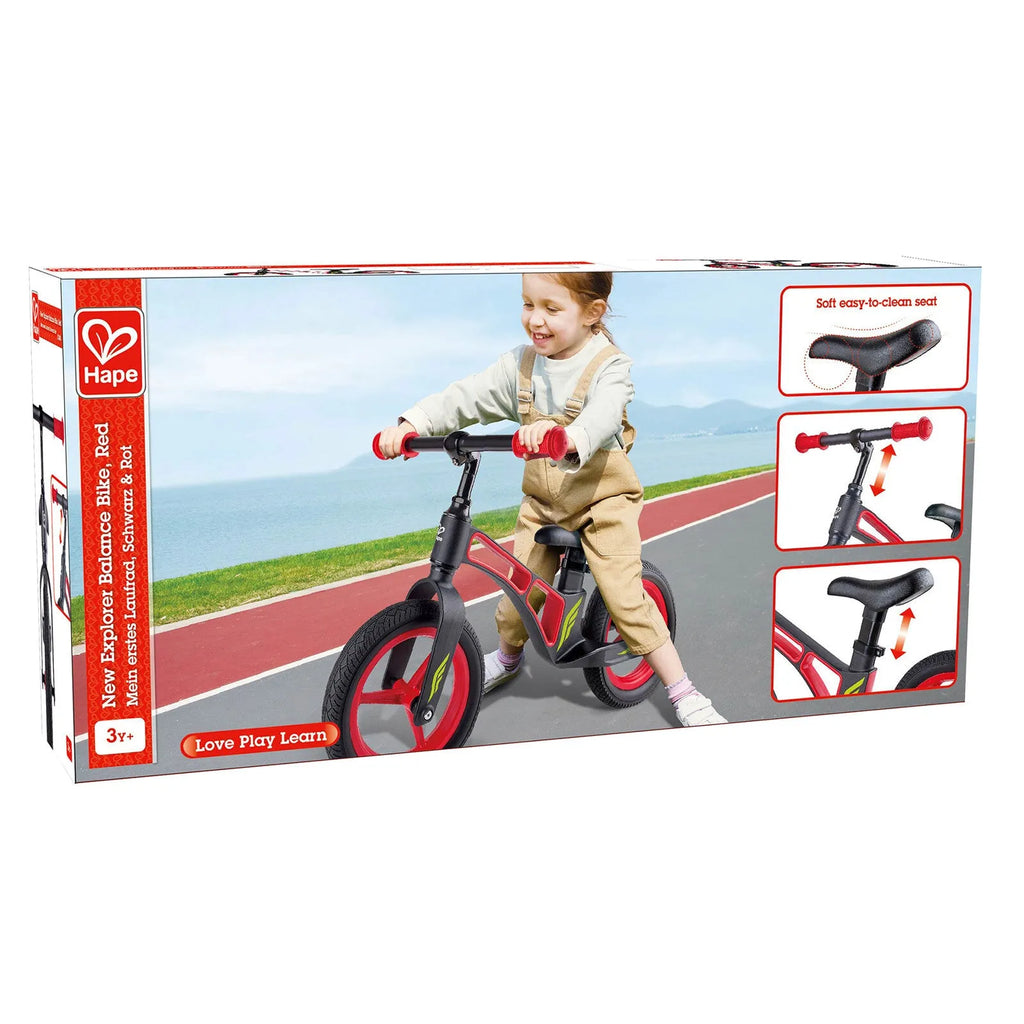 Hape New Explorer Kids Balance Bike, Red