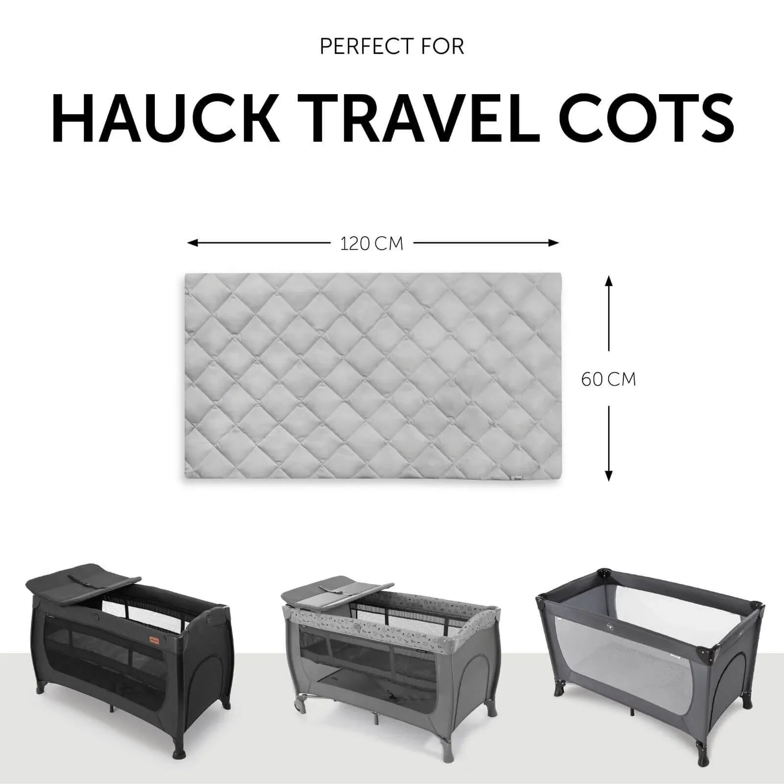 Hauck Bed Me Travel Cot Fitted Sheet 120x60 cm - Beige