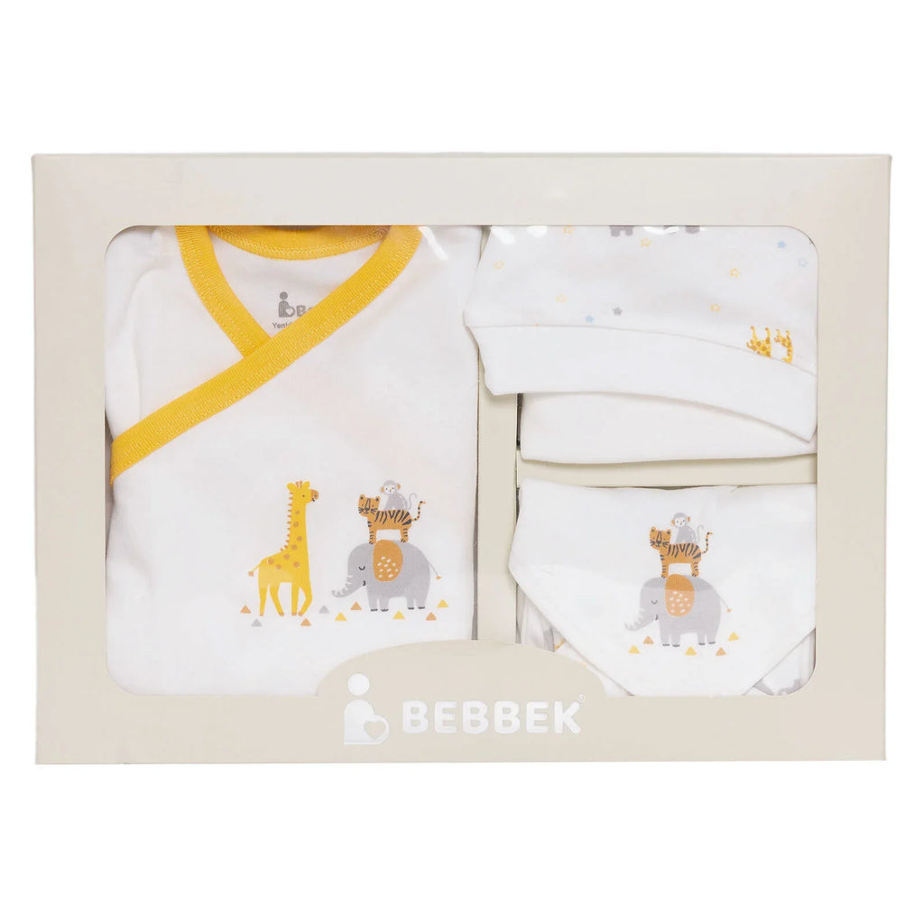 Bebbek Boy 5 Piece Newborn Gift Set - Ecru