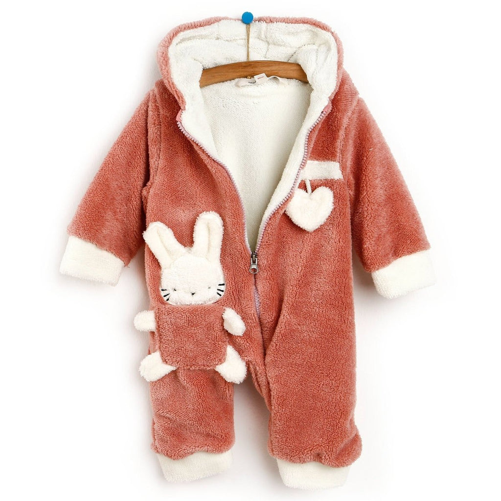 Midimod Newborn Welsoft Jumpsuit - Light Rose