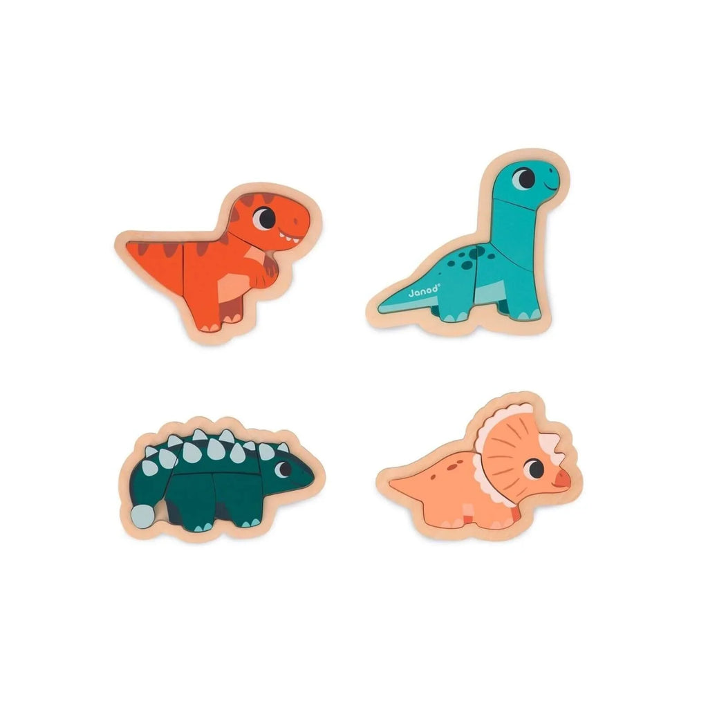 Janod 4 Progressive Puzzles Dino