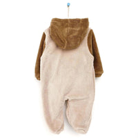 Midimod Newborn Baby Boy Cute Bear Welsoft Jumpsuit - Brown