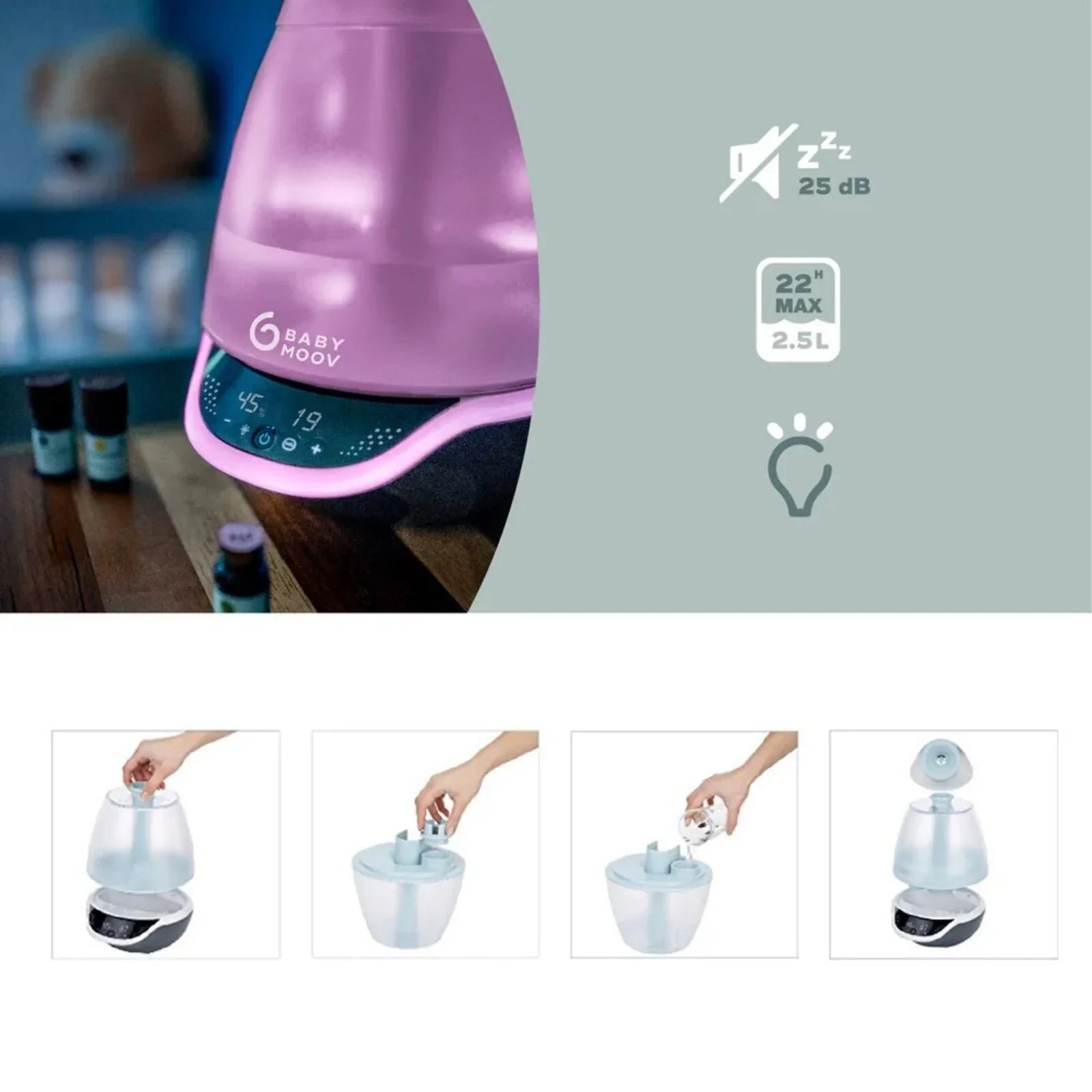 Babymoov Hygro Plus 3-in-1 Baby Humidifier