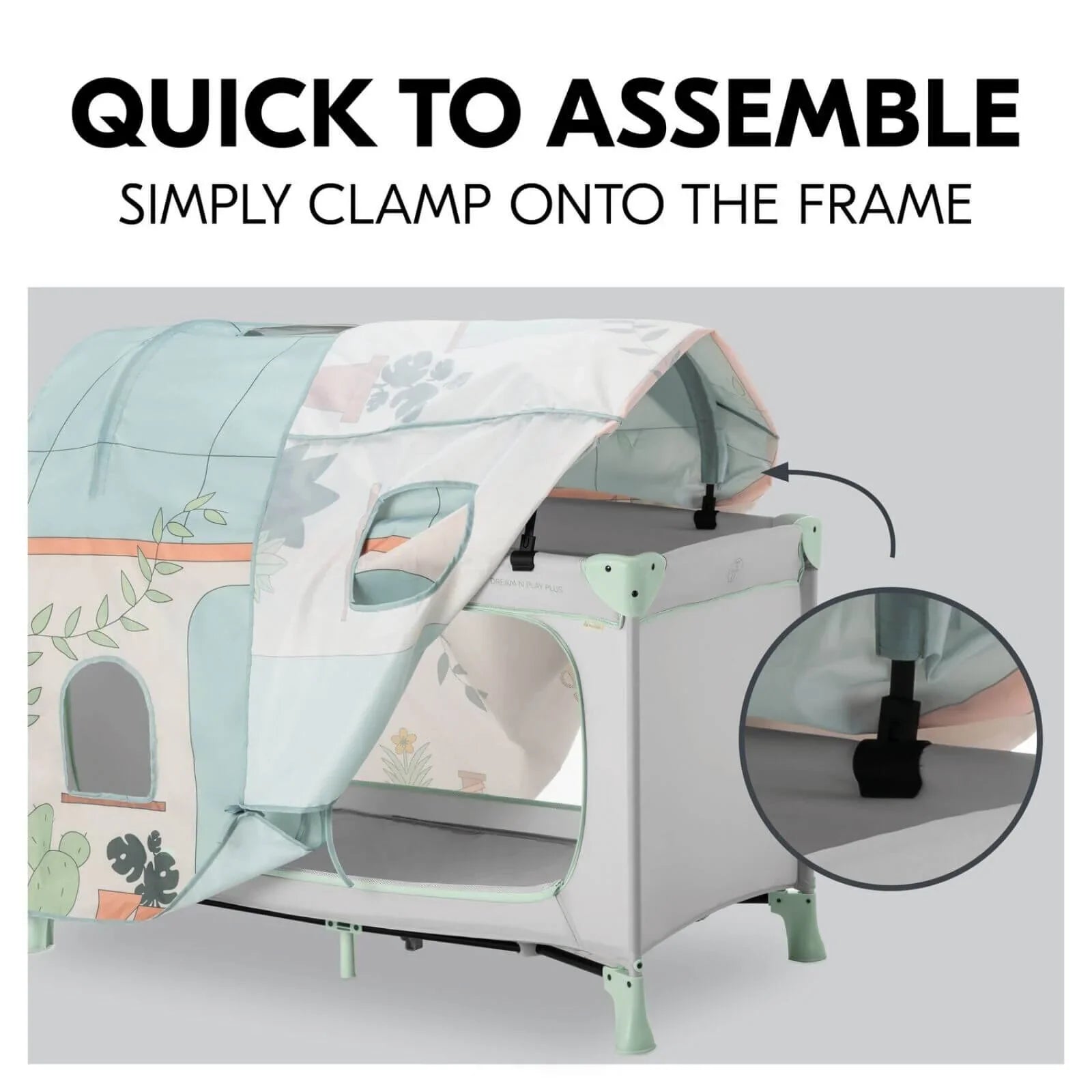 Hauck Travel Cot Cover - Plants