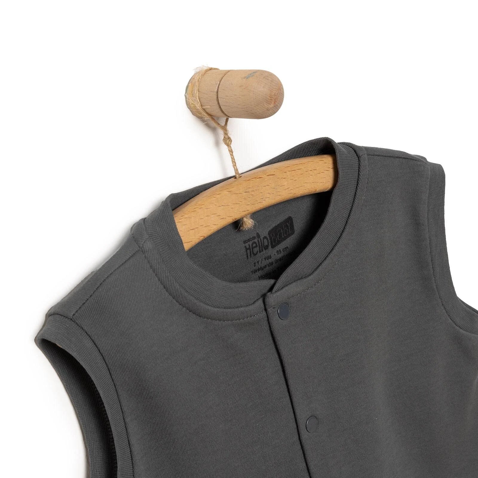 HelloBaby Baby Boy Ribbed Cardigan - Dark Grey