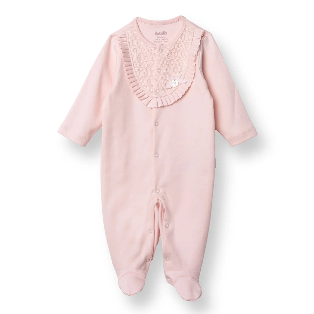 Bebetto Newborn Footed Jumpsuit - Pink